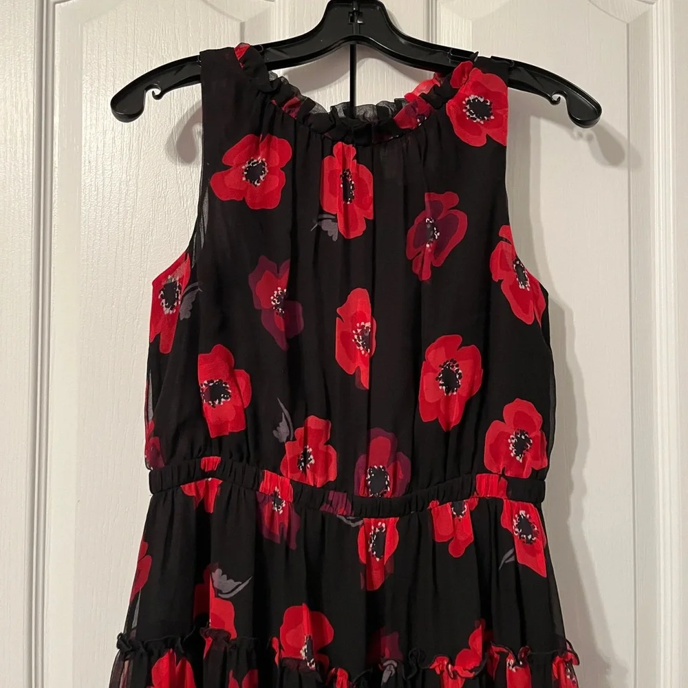 Kate Spade Red Poppy Floral Dress Size 4
